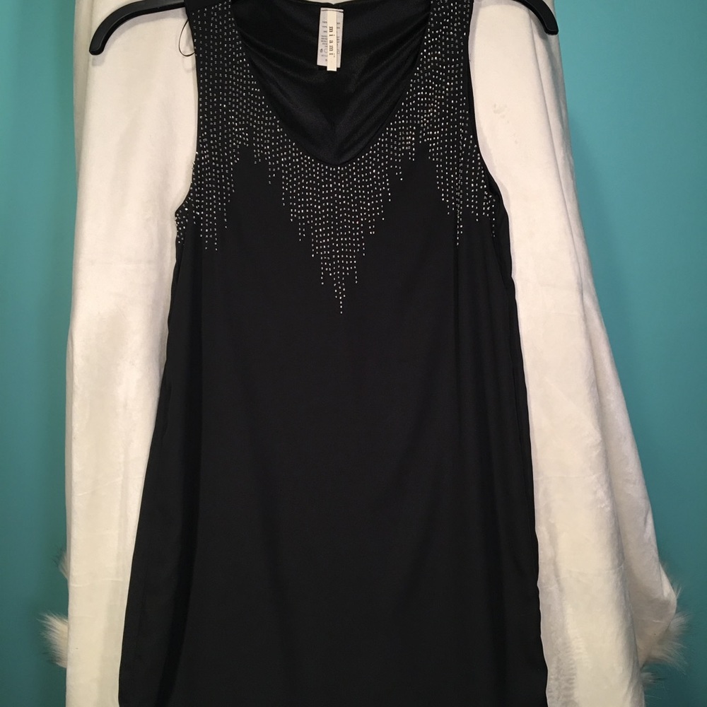 Miami Black Embellished Dress Size S